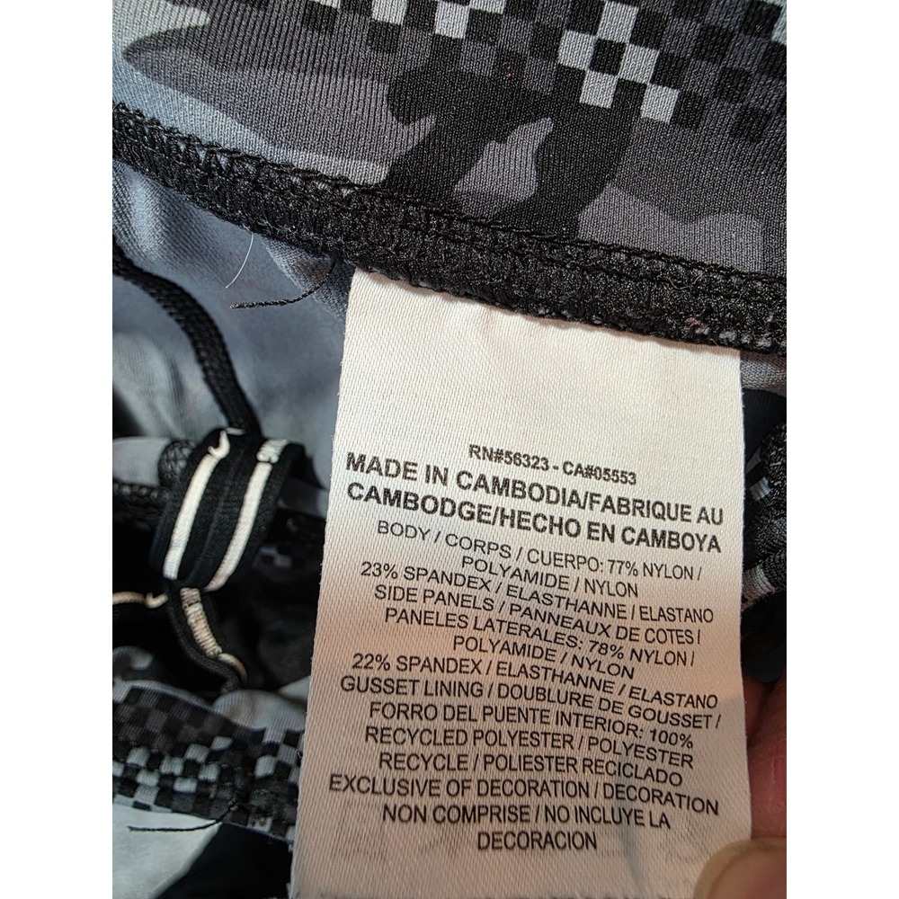 Nike Dri-FIT Womens Running Leggings Gray Camo Checkerboard Capri Tights Small - Picture 6 of 7